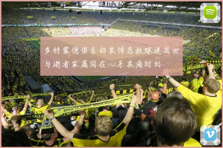 多特蒙德俱乐部哀悼急救球迷离世与逝者家属同在心系哀痛时刻